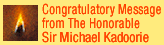 Message from The Honorable Sir Michael Kadoorie