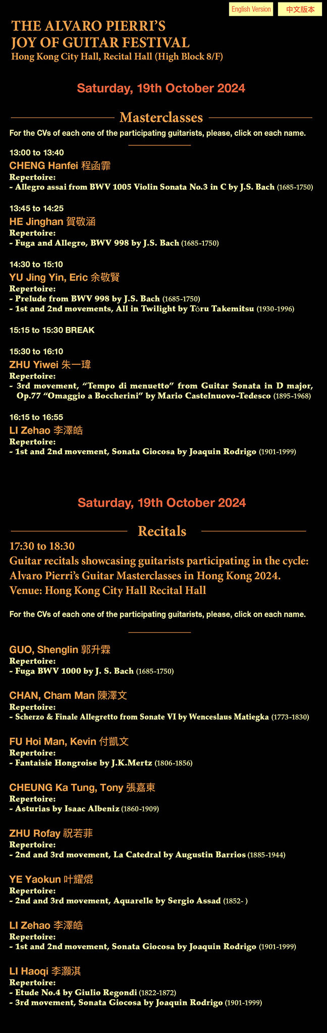 Guitar Masterclasses