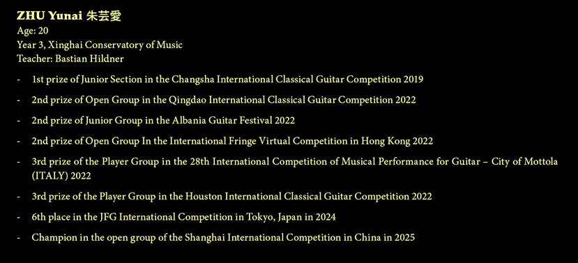 List of guitar participants